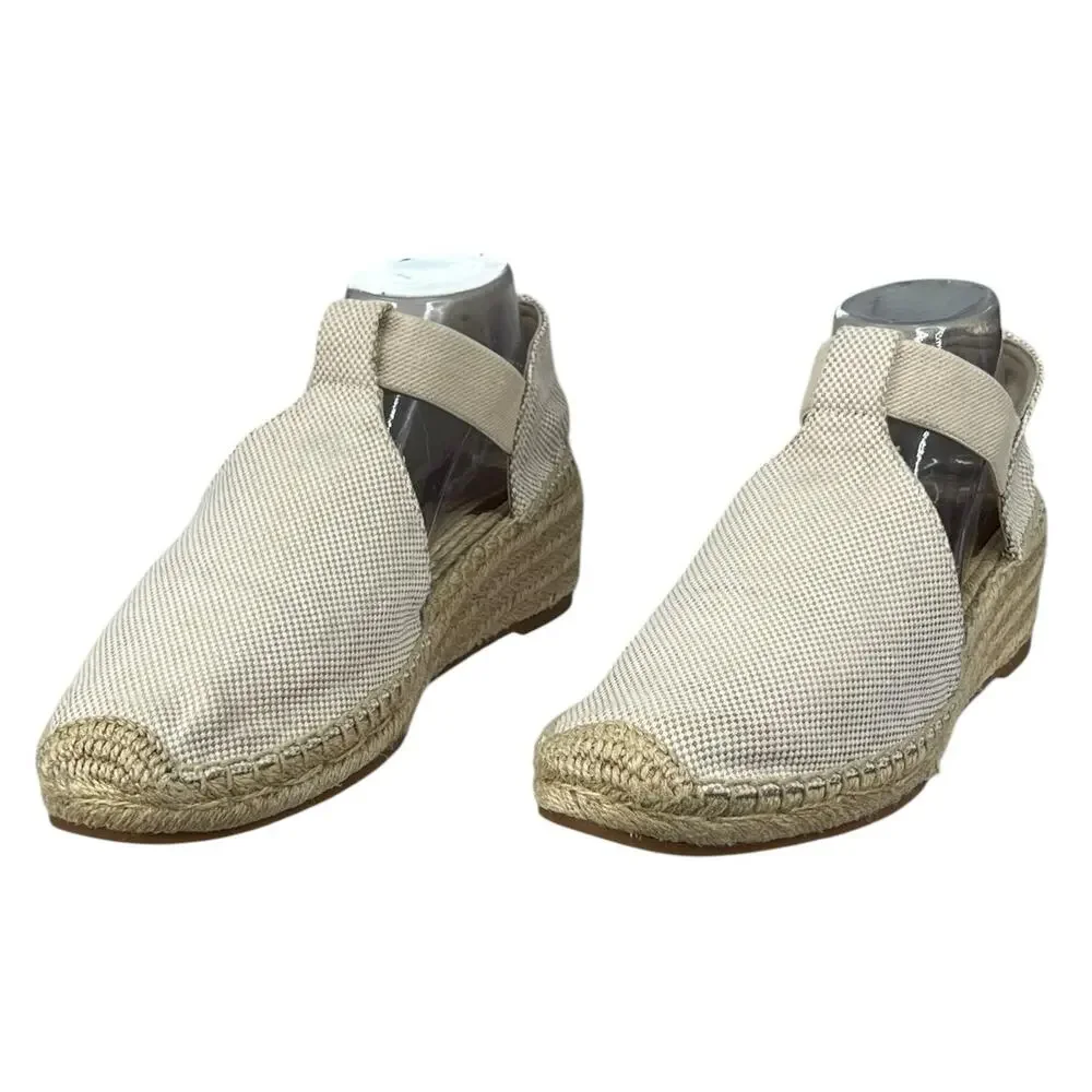 Tory Burch Women’s Catalina Cream Closed Toe Espadrille Size US 11